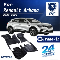 Car Floor Mats For Renault Arkana Samsung XM3 2020 2021 2022 2023 5seat Waterproof Pads Car Mats Carpet Car Accessories