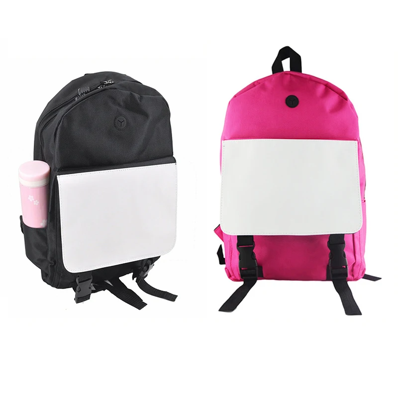 DHL50pcs Sublimation DIY White Single Sided Blank Oxford Large Capacity Computer Backpack Bag