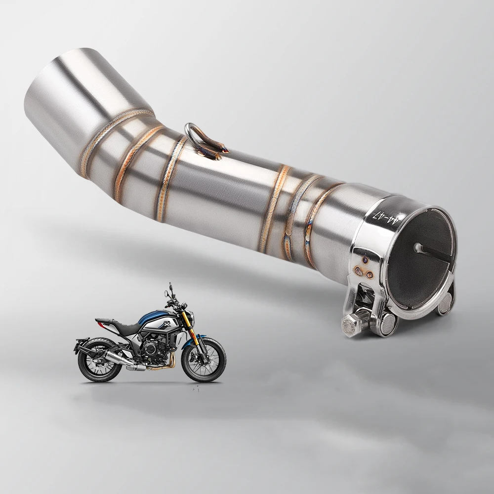 Motorrad-Auspuffanlage Escape Modifizierter Schalldämpfer 51 mm mittleres Verbindungsrohr Slip On für CFMOTO CLX-700 CLX700 Sport
