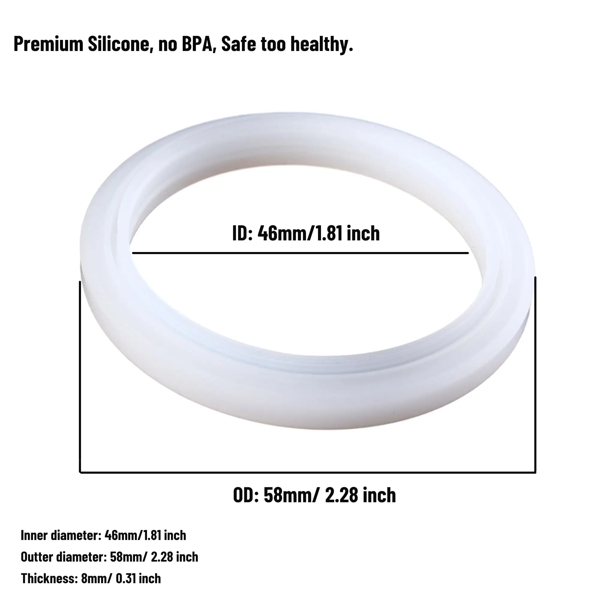 Delonghi Silicone Brew Head Gasket O Ring Seal for Delonghi Dedica EC680 EC685 EC9335M EC9355M EC9665M Coffee Machine