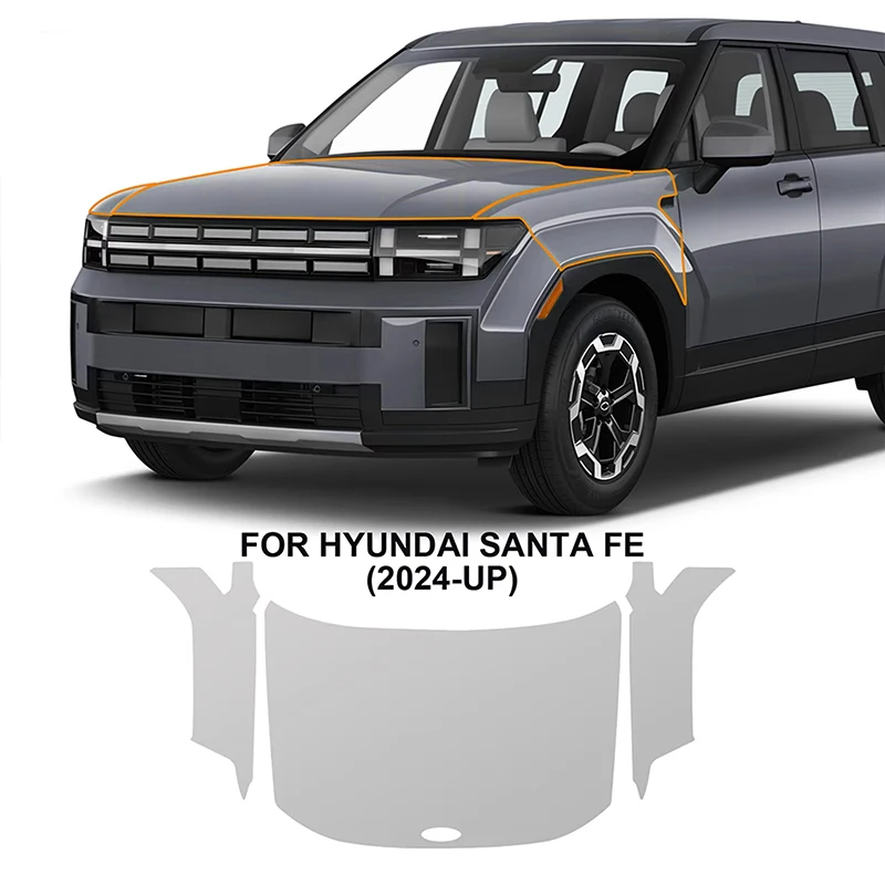 

9Mil TPU Scratch-resistant Car Paint Protection Film For Hyundai Santa FE 2024 2025 Car Body Transparent Bra Per-cut PPF Kit