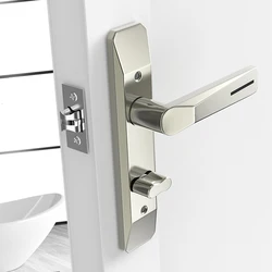 Toilet Door Lock Bathroom Single Tongue Door Handle Old-Fashioned Room Door Lock Tongue Keyless universal type Locks
