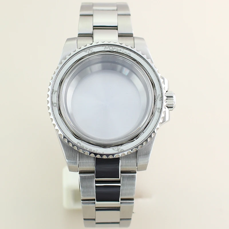 Caja de reloj resistente al agua para hombre, piezas de pulsera de cristal de zafiro para NH35 NH36 NH34 8215 Eta2824, movimiento de 28,5mm, esfera GMT SUB