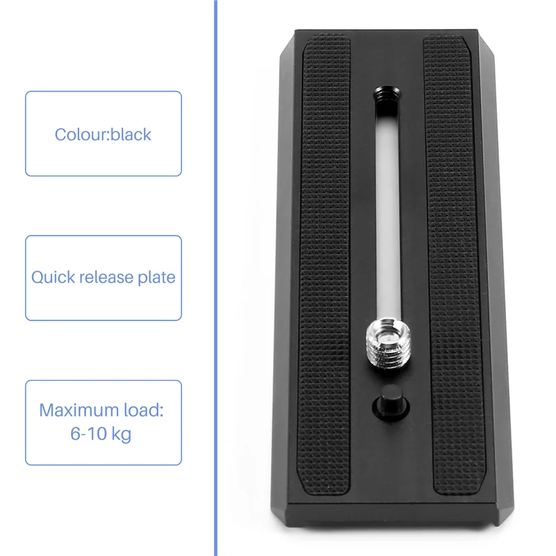 Popular Sliding Quick Release Plate With 1/4 Inch And 3/8 Inch Screws For Manfrotto MVH500AH Quick Release Plate