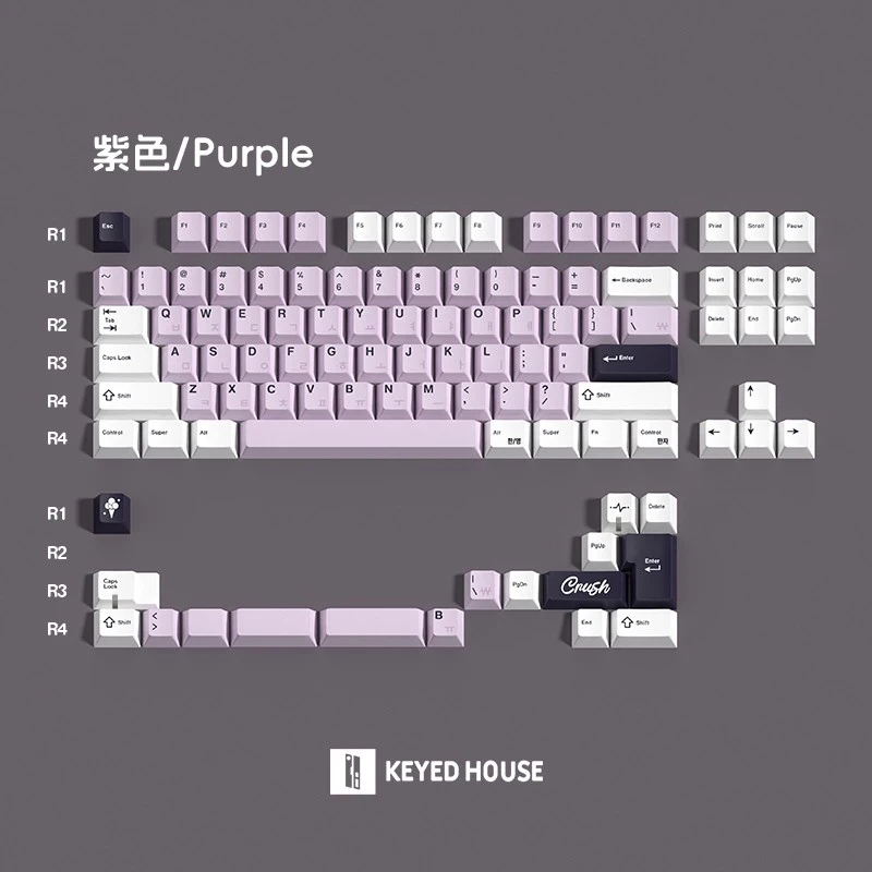 キーホルダー-韓国のキーキャップ、チェリープロファイル、昇華型、複数の色、カスタムキーボード、アクセサリー、gx87 pbt、crush80