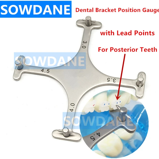 矯正ブラケット位置ゲージ,矯正歯用リードポイント付き歯科矯正ツール,高精度ポジショニング定規 - AliExpress