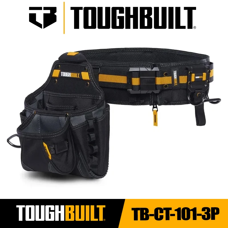 ToughBuilt TB-CT-101-3P 3-Piece Builder Tool Belt Set Tools TOUGHBUILT Packaging Bag