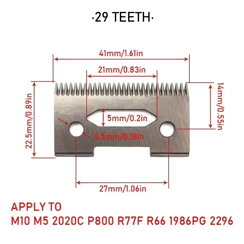 Replacement Movable Ceramic Blades for MADESHOW M10 M5f KM2296 Professional Clipper Trimmer Hair Cutting Machine Head Cutters