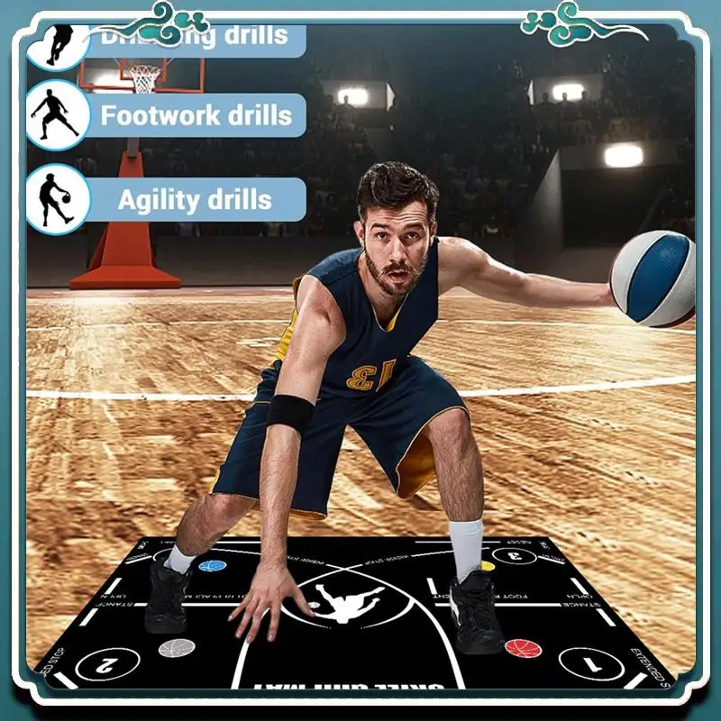

Reliable Basketball Footstep Mat Portable Agility Footstep Training Mat Basketball Training Mat Improve Basketball Speed Skill