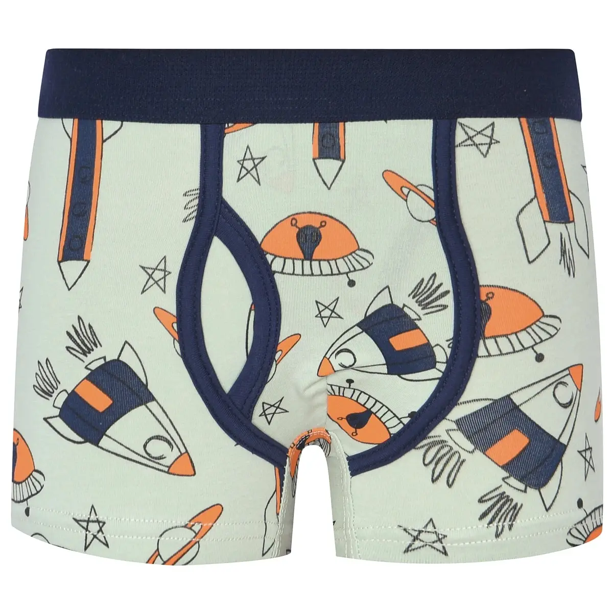 5er-Pack Jungen-Boxershorts mit Dinosaurier-, Krokodil-, Baufahrzeug- und Raketen-Print – Kinderunterhosen – Detail 2