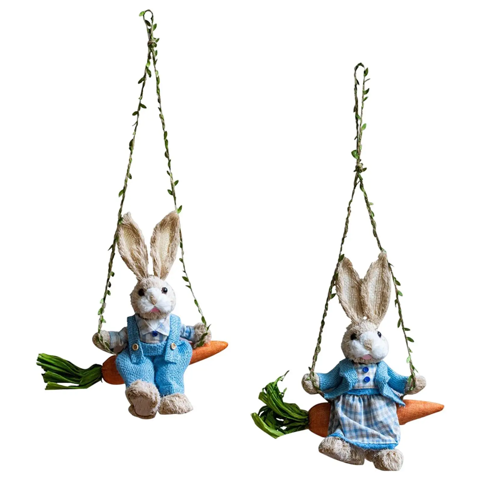Easter Bunny Pendant Collectable Swing Rabbit Hanging Ornament for Holidays