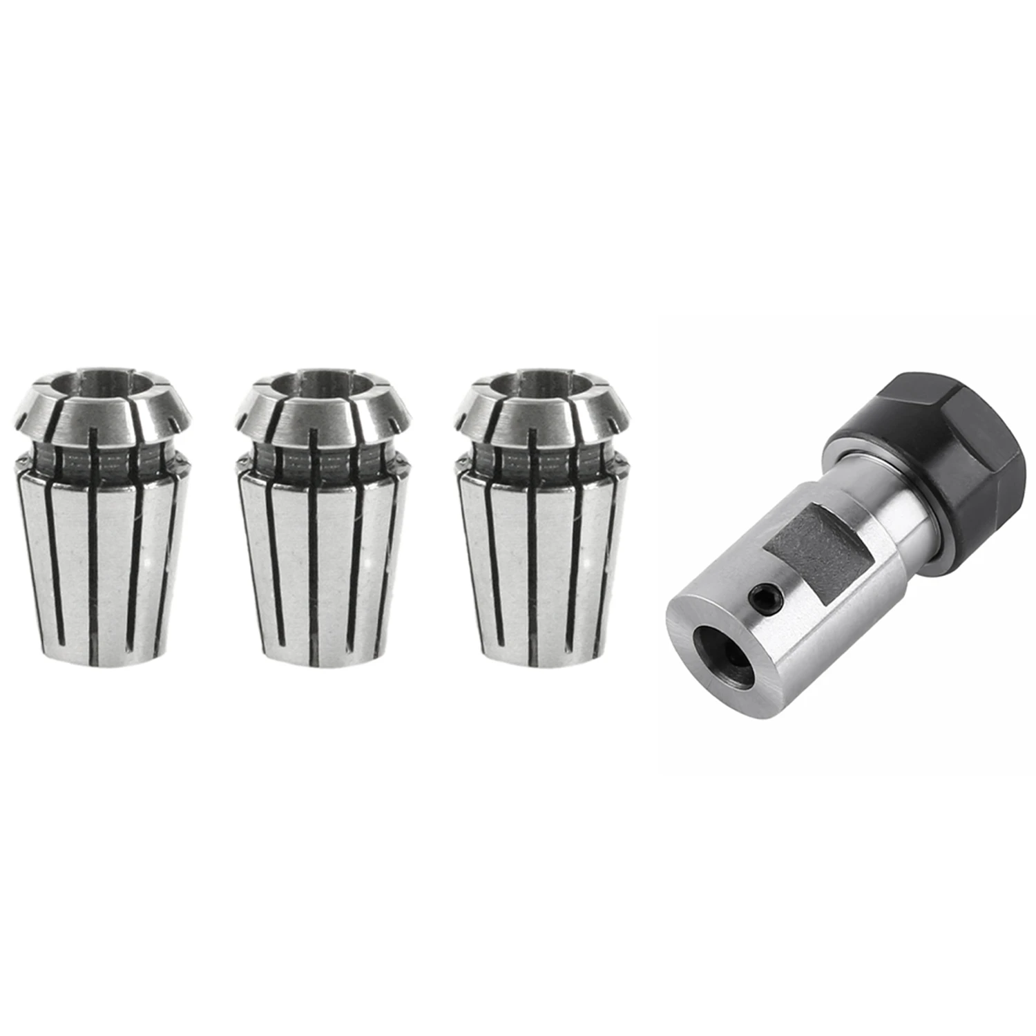 

ABVS 2 Set ER11 Collet Chuck Motor Shaft Extension Rod Spindle Collet Lathe Tools Holder Inner 8MM