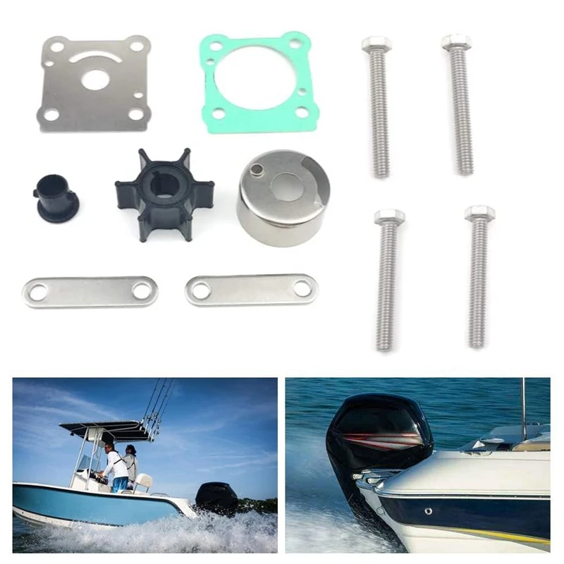 6G1-W0078-A1 Water Pump Impeller Repair Kit For Yamaha Outboards 6 8 HP & Mercury Mariner 6C 6D 8C 11656M 11656T