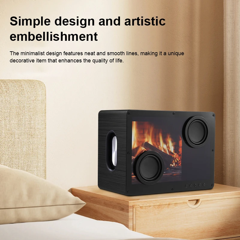 

Portable High-Power Speaker Transparent Display Mini USB Indoor Subwoofer Professional Mechanical Smart Speaker