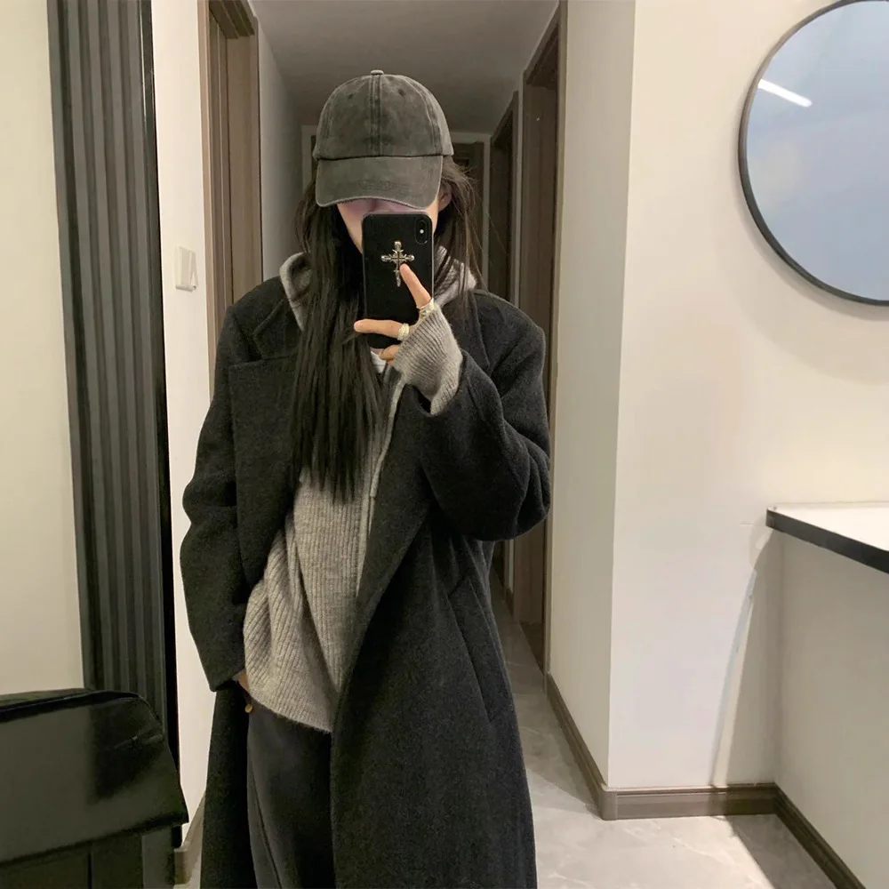 2025 Otoño Invierno nuevo suéter con capucha y cremallera para mujer cárdigan sudadera de punto