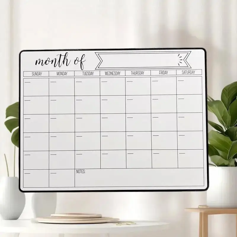 1pcs Stylish Magnetic Dry Erase Calendar Versatile Monthly Planner For Refrigerator Easy Kitchen Organization And Decor