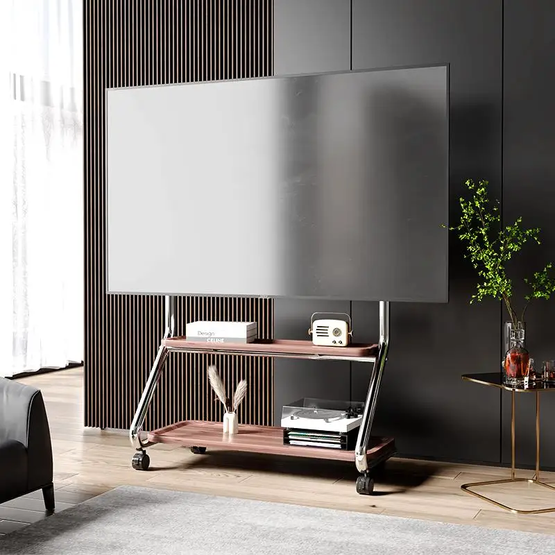 

Movable TV Stand Art Cart Small Apartment Living Room TV Cabinet 75 "