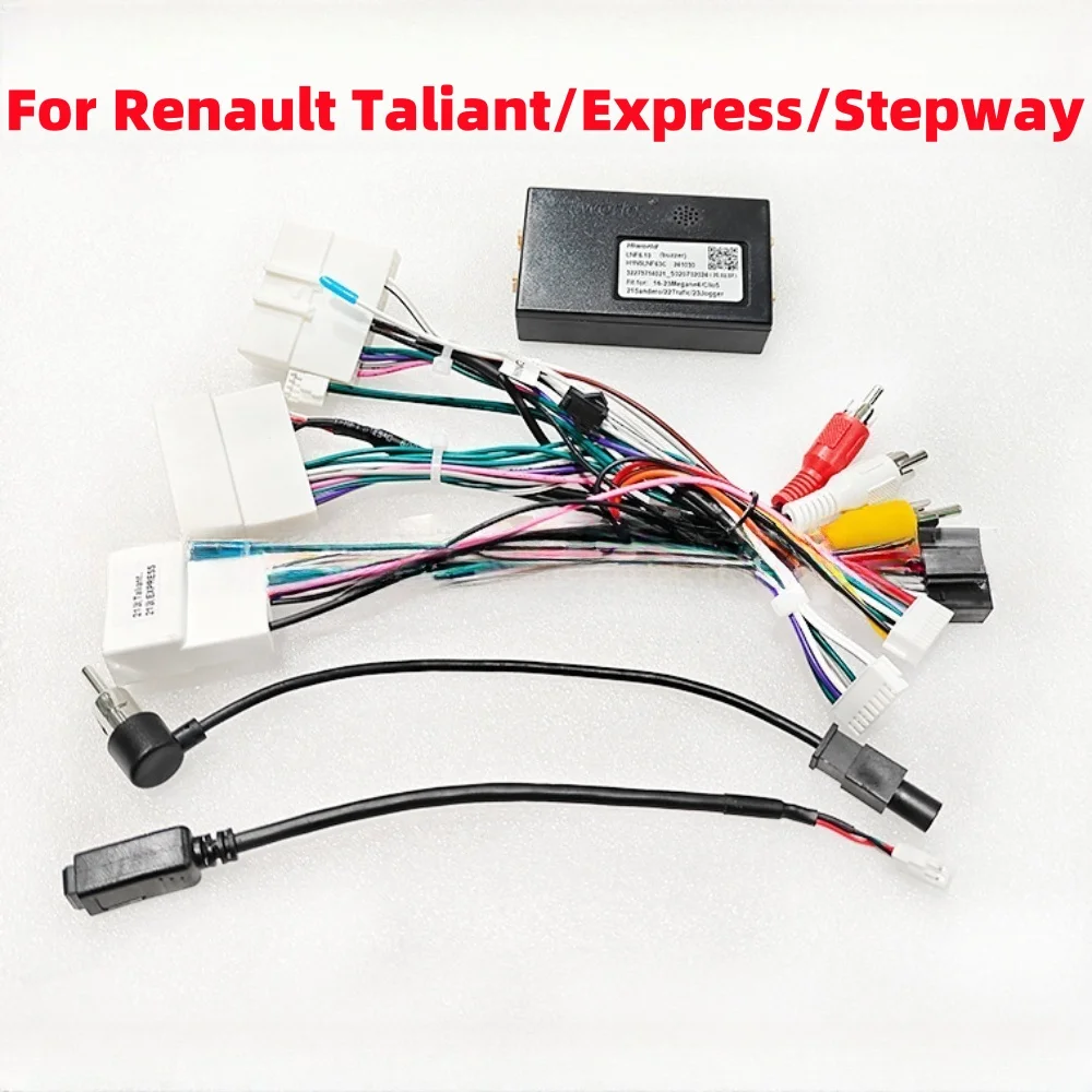 Canbus Box For Renault Taliant/Express/Stepway/Duster/Dacia/ Spring/ZE Android Car Radio 16 Pin Power Wiring Harness Cable