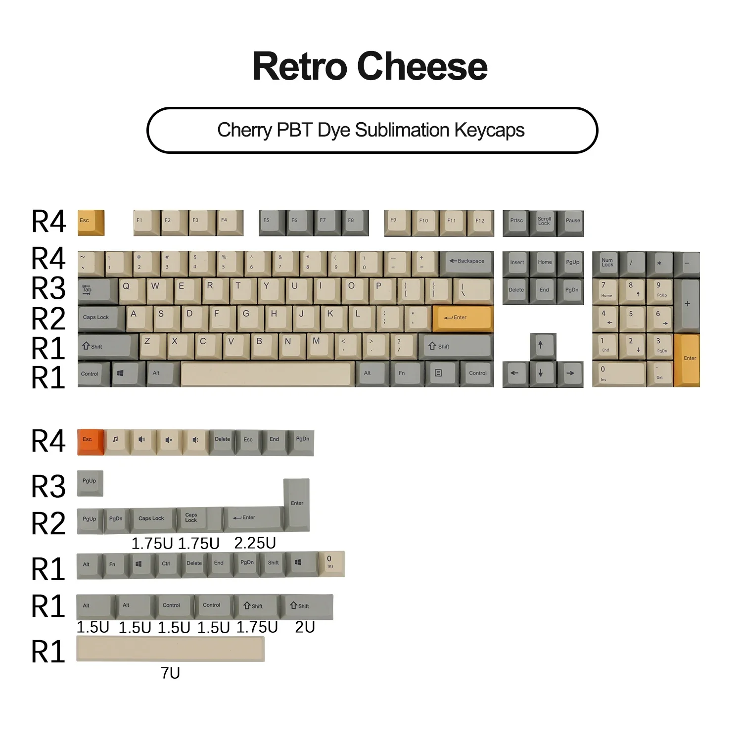 DIY Cherry Profile Keycaps Set Mechanical Keyboard PBT Dye Sublimation Cherry Keycaps