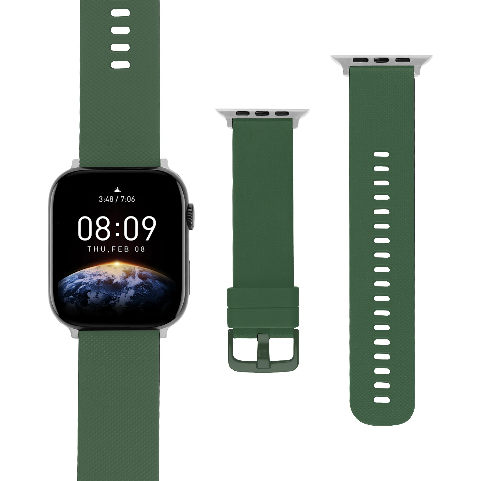 남성용 애플 워치 밴드 실리콘 루프, 아이워치 스트랩 고무