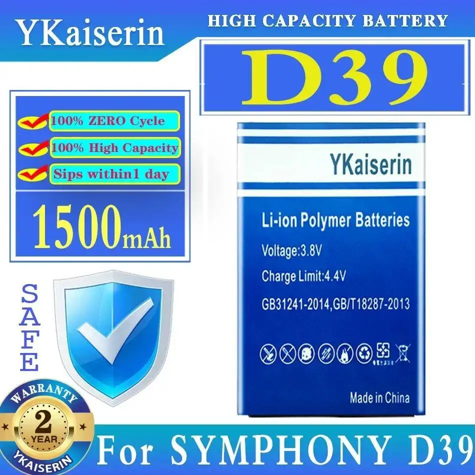 

Mobile Phone Battery For Symphony D39 High Performance 1500Mah