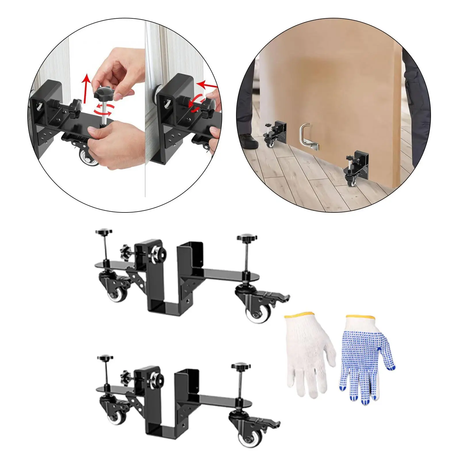 Immagine 4: Kit di installazione porte a 2 pezzi per uso commerciale e residenziale, per porte frontali preassemblate da 1 a 2-3/8 pollici, porte a granaio e porte a battente