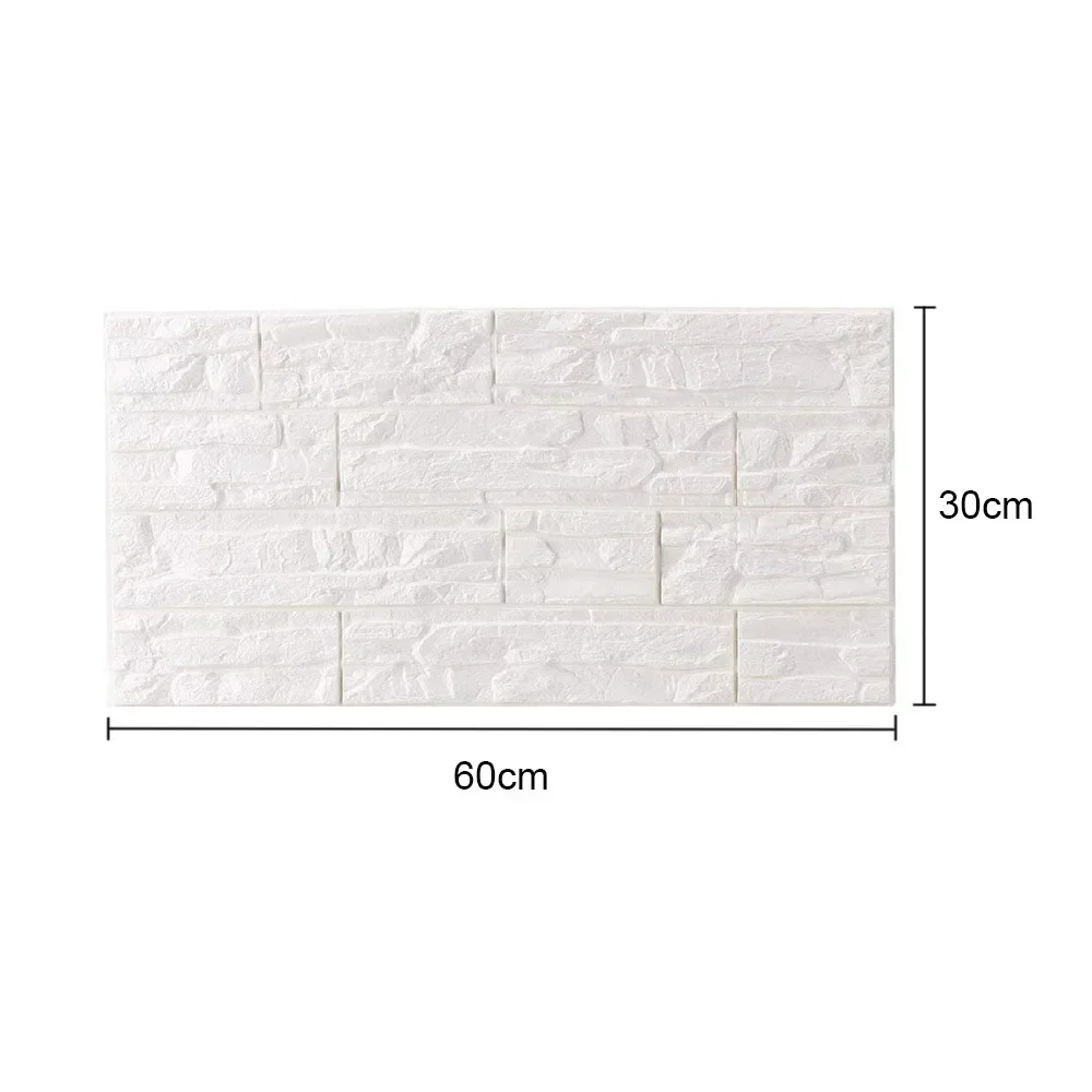 Self-adhesive PVC Decorative Wallpaper 3D Imitation Brick Texture Wall Sticker for Living Room and Bedroom Wall Decoration