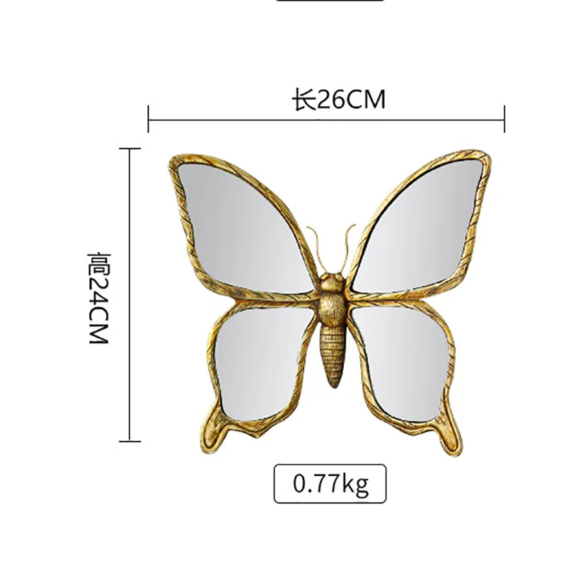 Butterfly element jewelry three-dimensional decorative ornament high-end sense niche living room bedroom entrance wall pendant