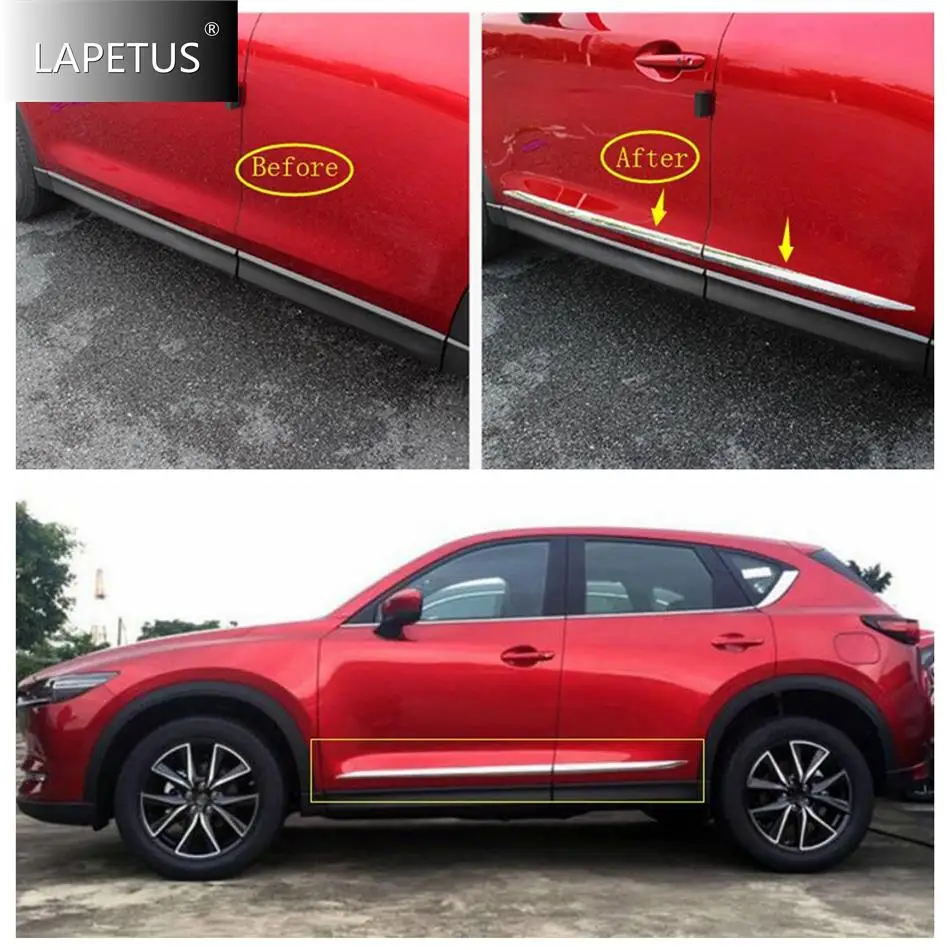 Side Door Line Garnish Body Trim Accent Molding Cover Bezel Styling Protect For Mazda CX-5 CX5 2017 - 2023 Accessories Exterior