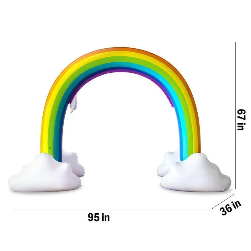 #v* forManufacturer supply, inflatable water jet rainbow arch, inflatable rainbow bridge water jet toy households