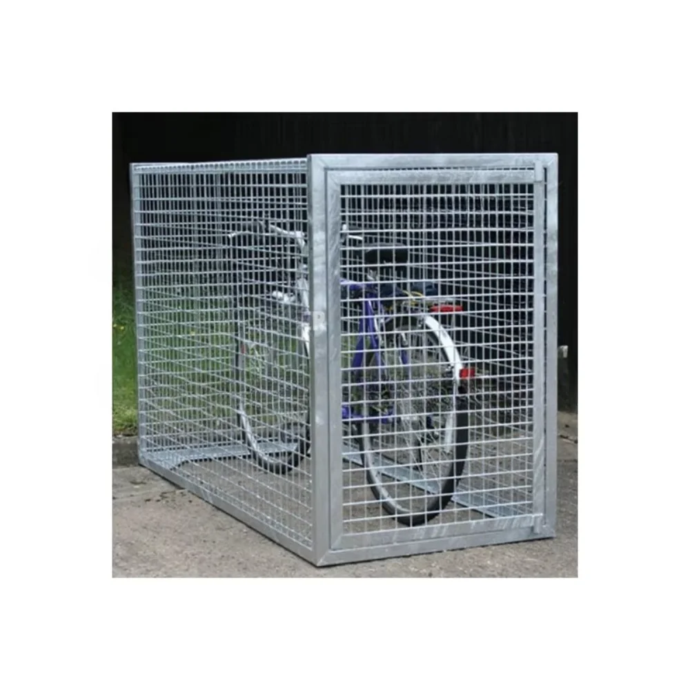

Lockable Metal Storage Cage Outdoor Security Shed Garden Mesh Bicycle Locker