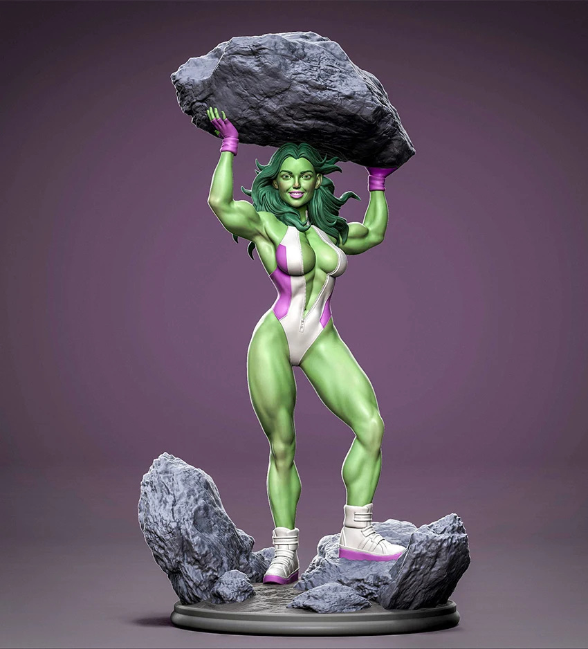 1/24 75mm 1/18 100mm Resin Model Kits Figurine Female Giant Lift Stone Figure Sculpture Unpainted No Color Sculpture RW-491