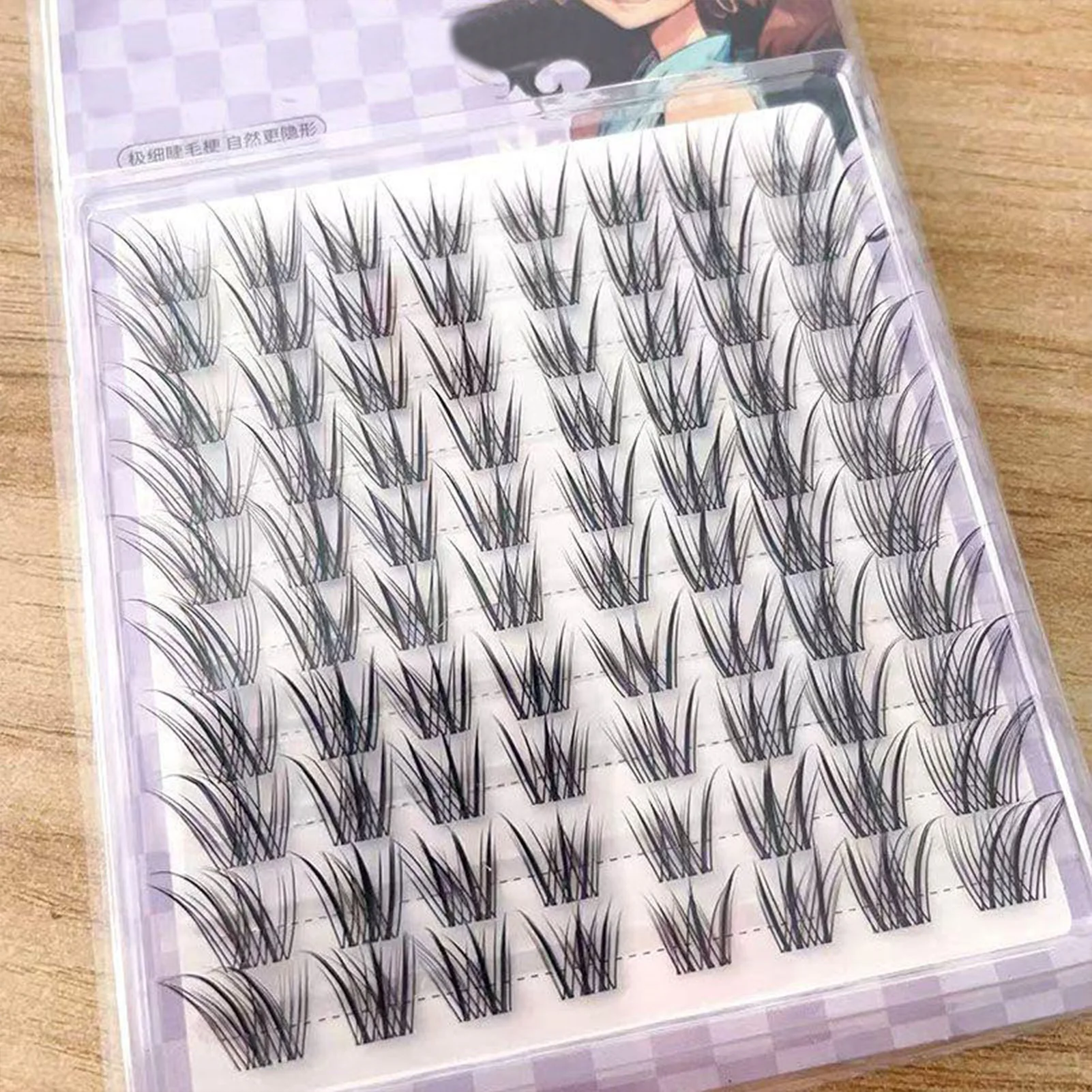 Extensiones de pestañas postizas naturales, grupos individuales, pestañas postizas C-Curl, pestañas de fibra sintética para uso diario y de fiesta