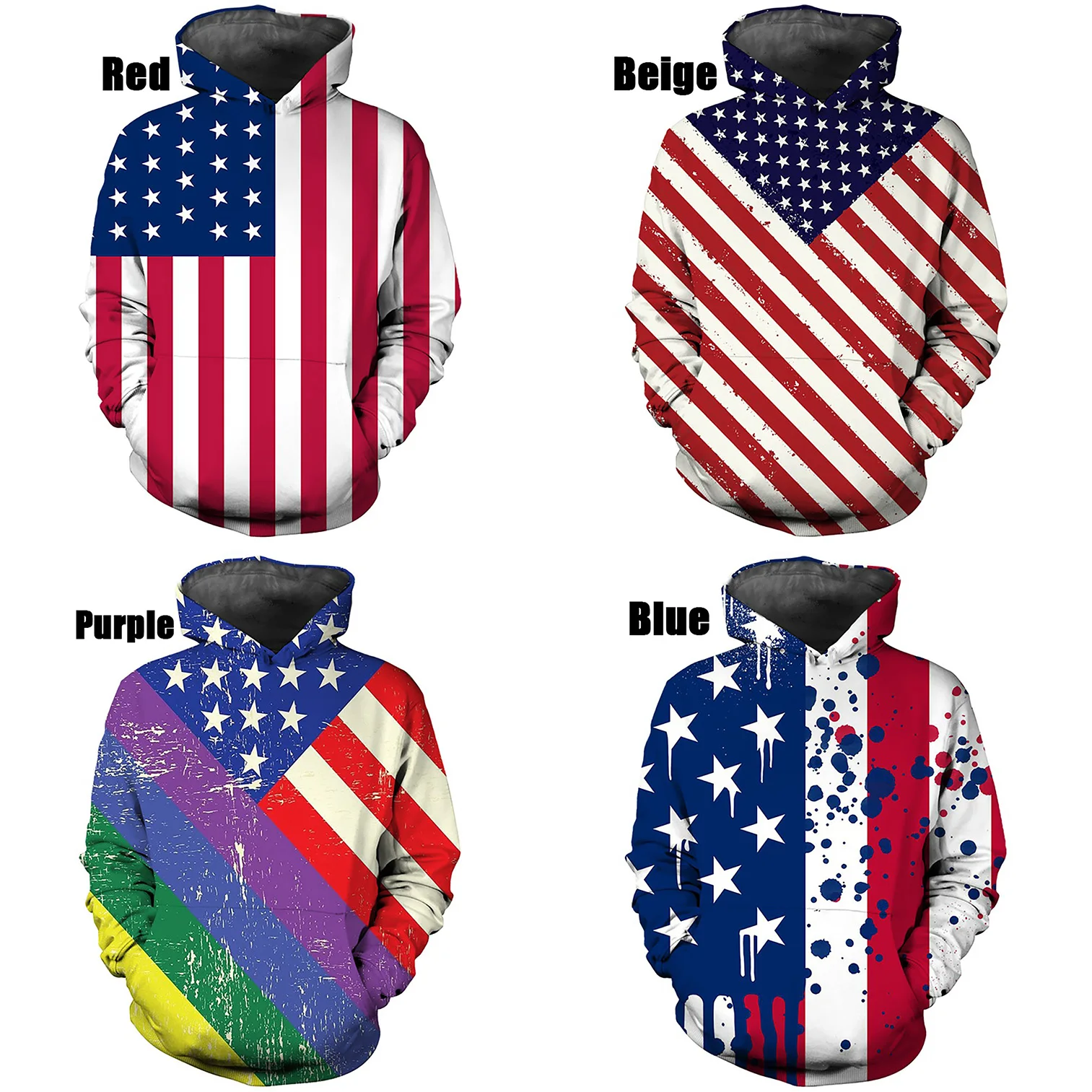 New Fashion 3D  Print Hot Sale American Flag Hoodies Men Women Kids Boy Girl Child Pullover Harajuku Streetwear Sweatshirts