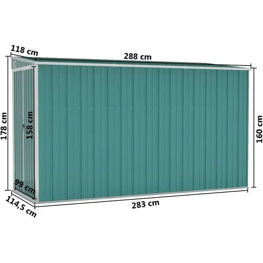 Secure Outdoor Wall-Mounted Storage Shed for Patio and Lawn Tools