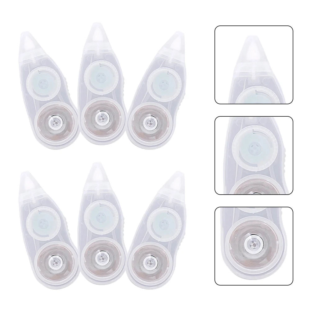 

6 Pcs Correction Tape Adhesive Tapes Writing White Out Plastic Small Student Studying Accessories