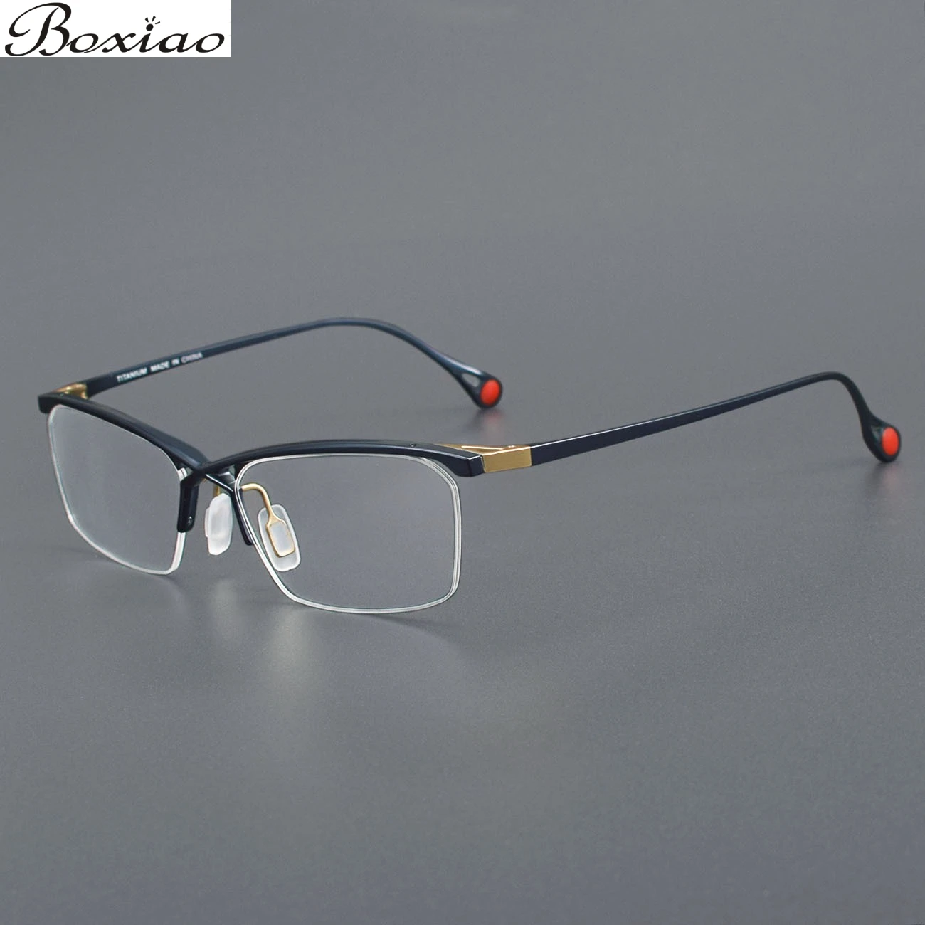 

Aoshan ZY-222 Сверхлегкая полуоправа для очков из чистого титана. Новая оправа для бизнеса и отдыха может быть оснащена очками для близорукости.