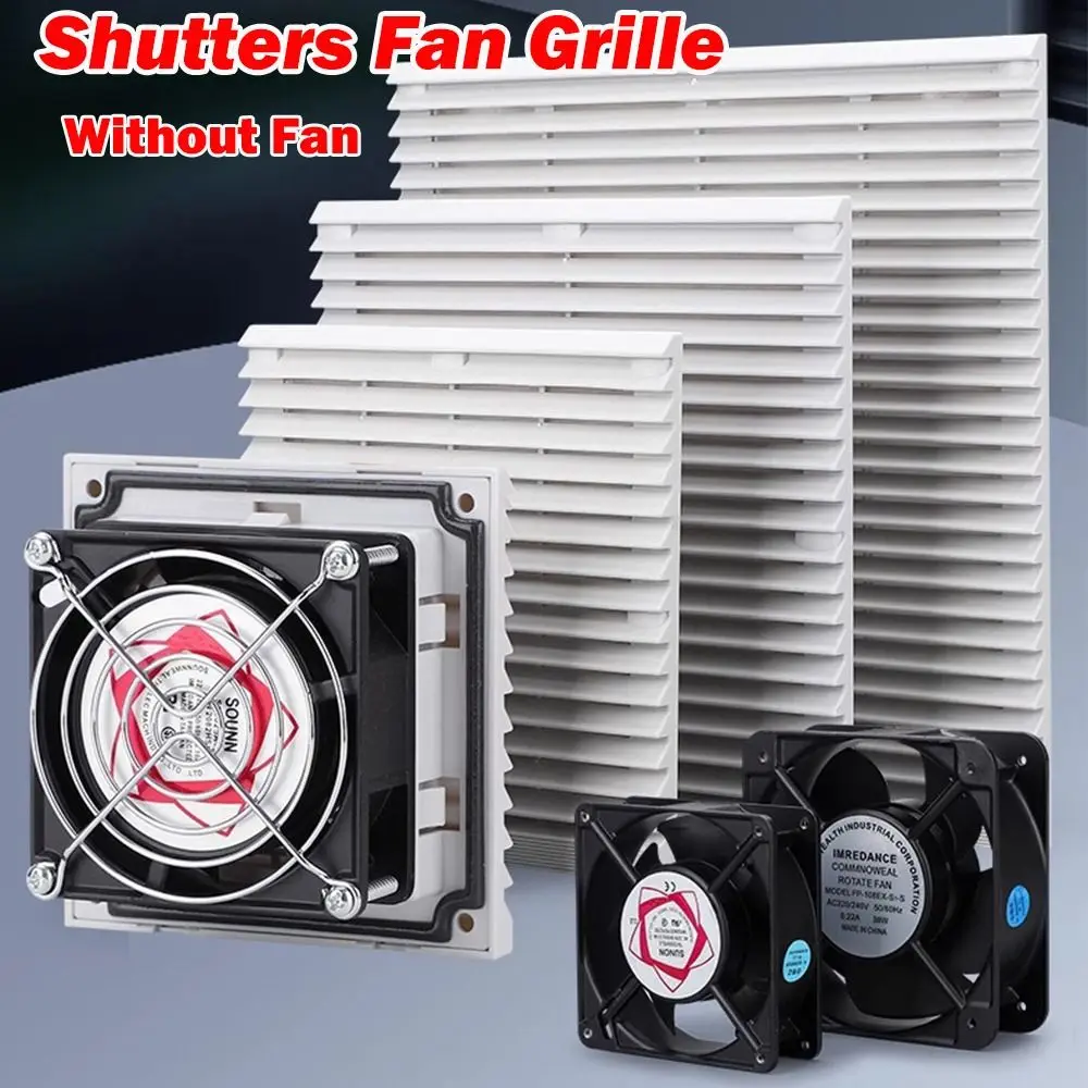 New High Quality Air Ventilation System ABS Cabinet Ventilation Filter White Without Fan Shutters Fan Grille Dust-proof Louver