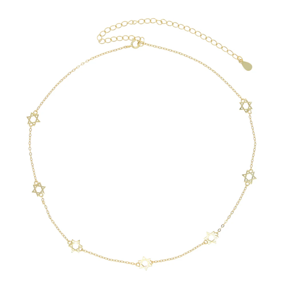 2026 Simple Design Fashion Star of David Hexagram Charm Pendant Necklace for Women Elegant Lucky Charm Israel Jewelry Gift