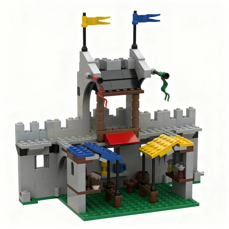 ตัวต่อ MOC ปราสาทคลาสสิก 232 ชิ้น รุ่นตลาดอื่นๆ ไม่มีแบบจำลอง ของขวัญคริสต์มาส ตัวต่อประกอบสถาปัตยกรรม ของเล่น DIY ไอเดียสร้างสรรค์