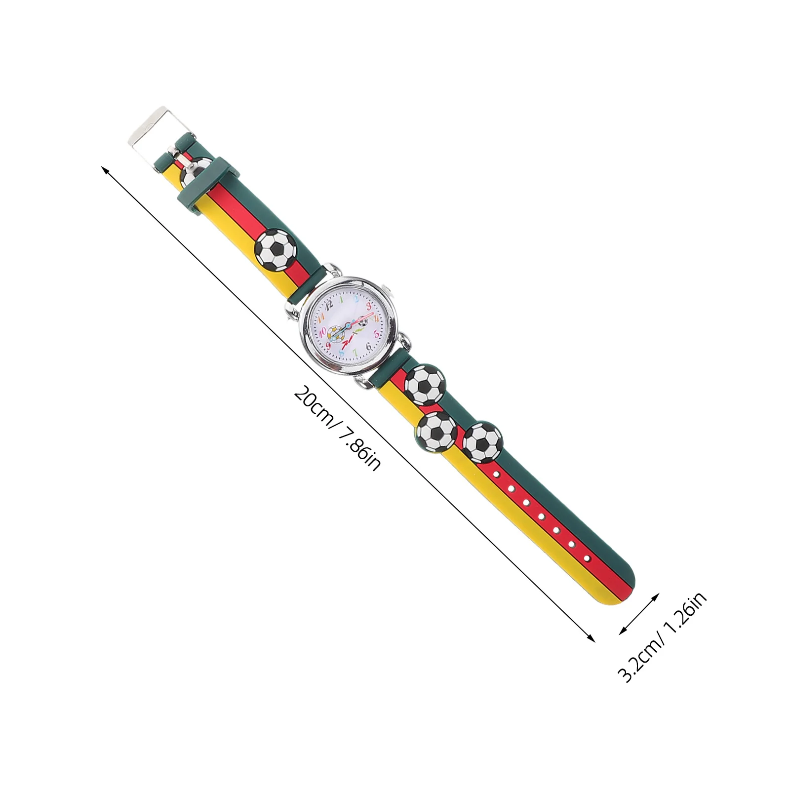 ساعة كارتون لكرة القدم للأطفال، حركة كوارتز دقيقة ثلاثية الأبعاد، ساعة يد تناظرية متينة للأطفال للمدرسة في الهواء الطلق #5