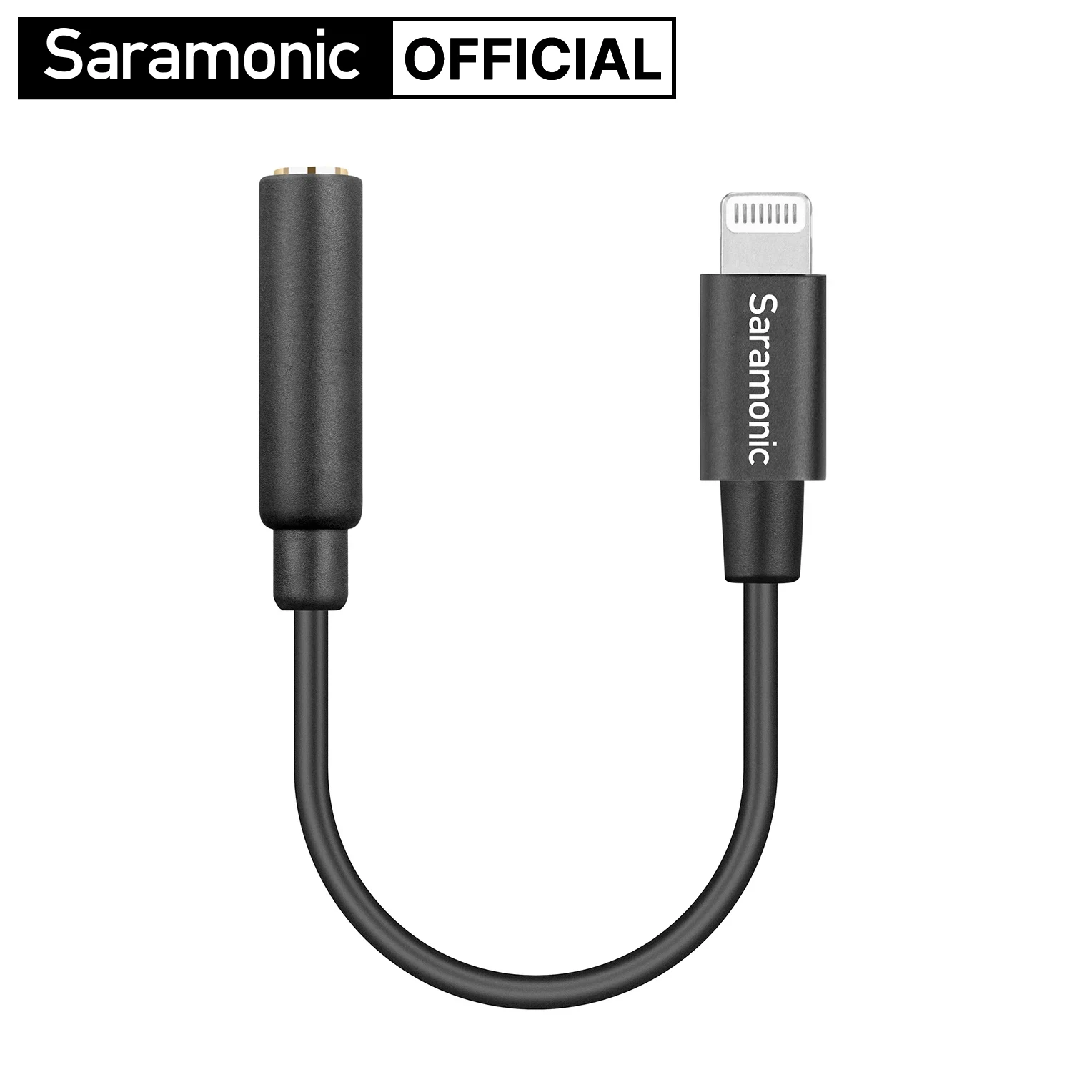 Saramonic SR-C2002 iPhone iPad iOS 장치용 3.5mm TRRS 암-Apple MFi 인증 라이트닝 마이크 어댑터 케이블(6cm)