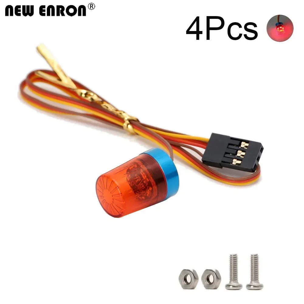

LED Light Police 5 Modes 360 Flash Rotation Ultra Bright Lamp 10*15MM 13*18MM For RC 1:10 1:14 Tamiya Tractor Truck