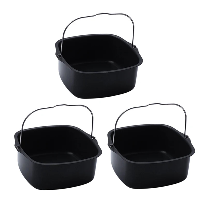 Promotion!3Pcs Air Fryer Electric Fryer Parts Baking Dish Roasting Tin Tray For  Hd9232 Hd9233 Hd9220 Hd9627 Hd9621