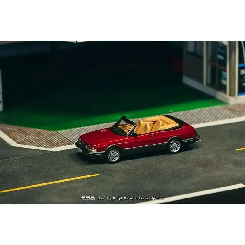 TW متوفر 1:64 Saab 900 Turbo Convertible Red Diecast نموذج سيارة مجموعة ألعاب Tarmac Works