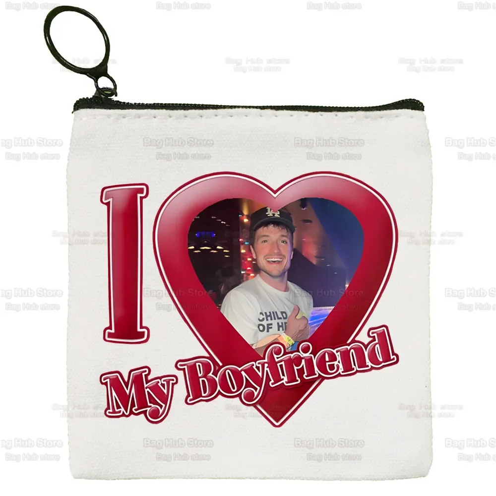 Josh Hutcherson Heart Canvas Coin Purse Custompattern Logo Storage Pouch Canvas Bag New Coin Bag Key Coin Purse