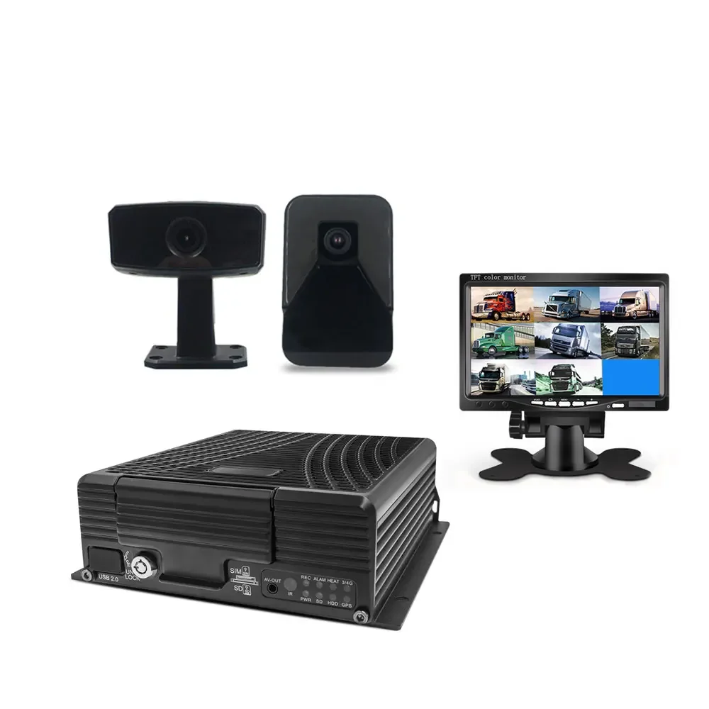 

4-канальный автомобильный монитор безопасности 4g Wi-Fi Gprs GPS видеорегистратор камера мобильная система видеорегистратора