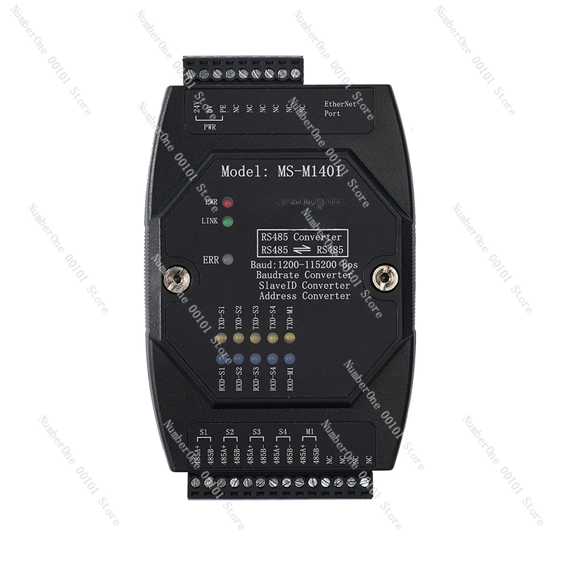 

RS485 hub-to-host multi-slave modbus protocol conversion, communication converter slave station-to-address baud rate