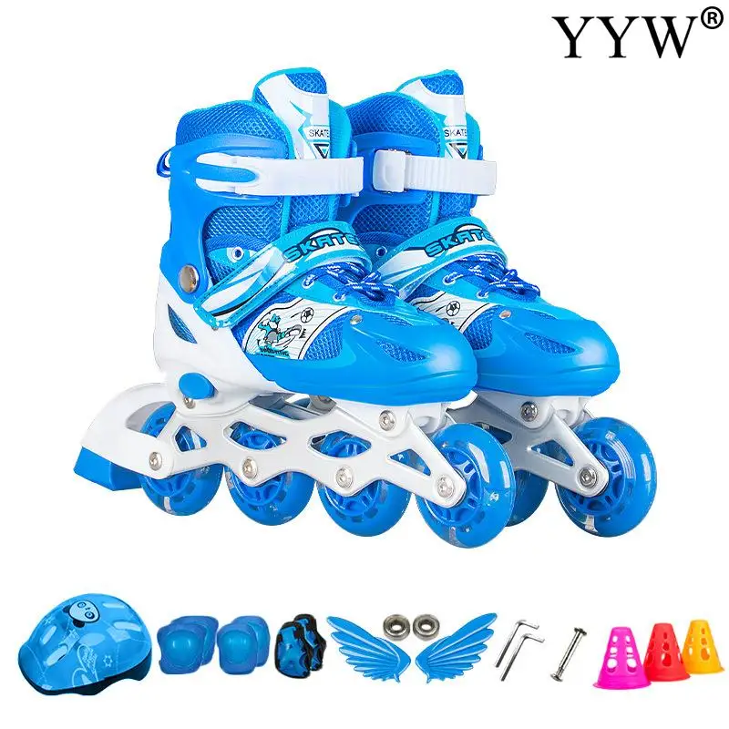 

Kids Inline Roller Skate Youth Children Shoes 4 Wheels Sneakers Beginner Roller Skating Boy Girl Breathable Shoes Birthday Gift