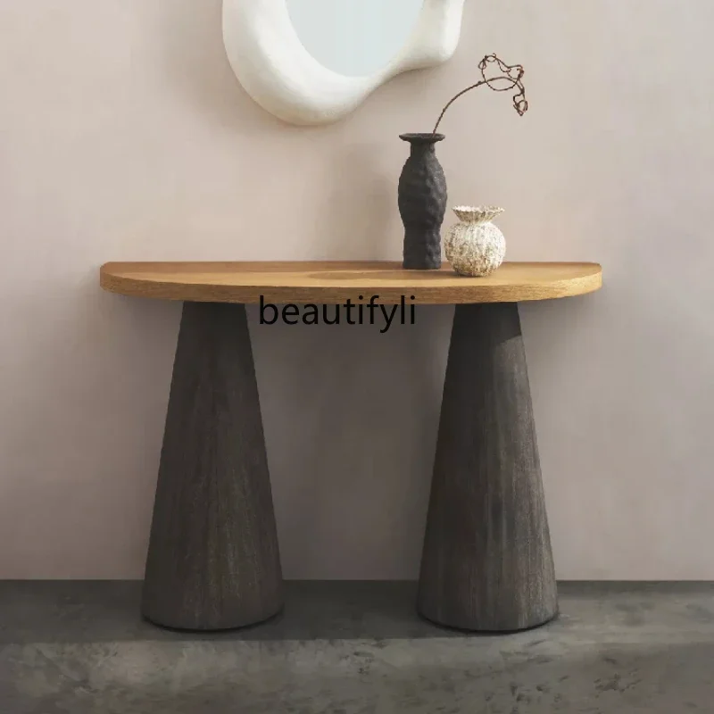 

Modern simple and quiet wind entrance table Nordic designer personalized creative special-shaped entrance table